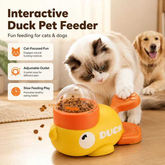 Dluvivo® Interactive Duck Pet FeederThe 3-in-1Treat Toy