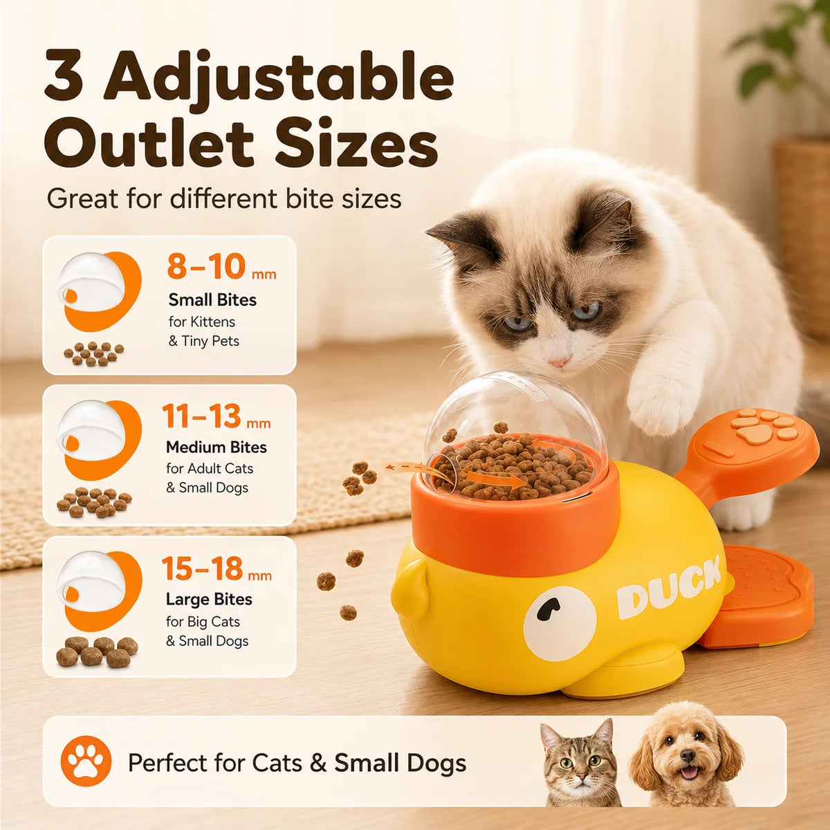 Dluvivo® Interactive Duck Pet FeederThe 3-in-1Treat Toy