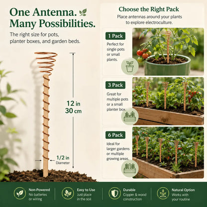 Copper Antenna Garden Stake