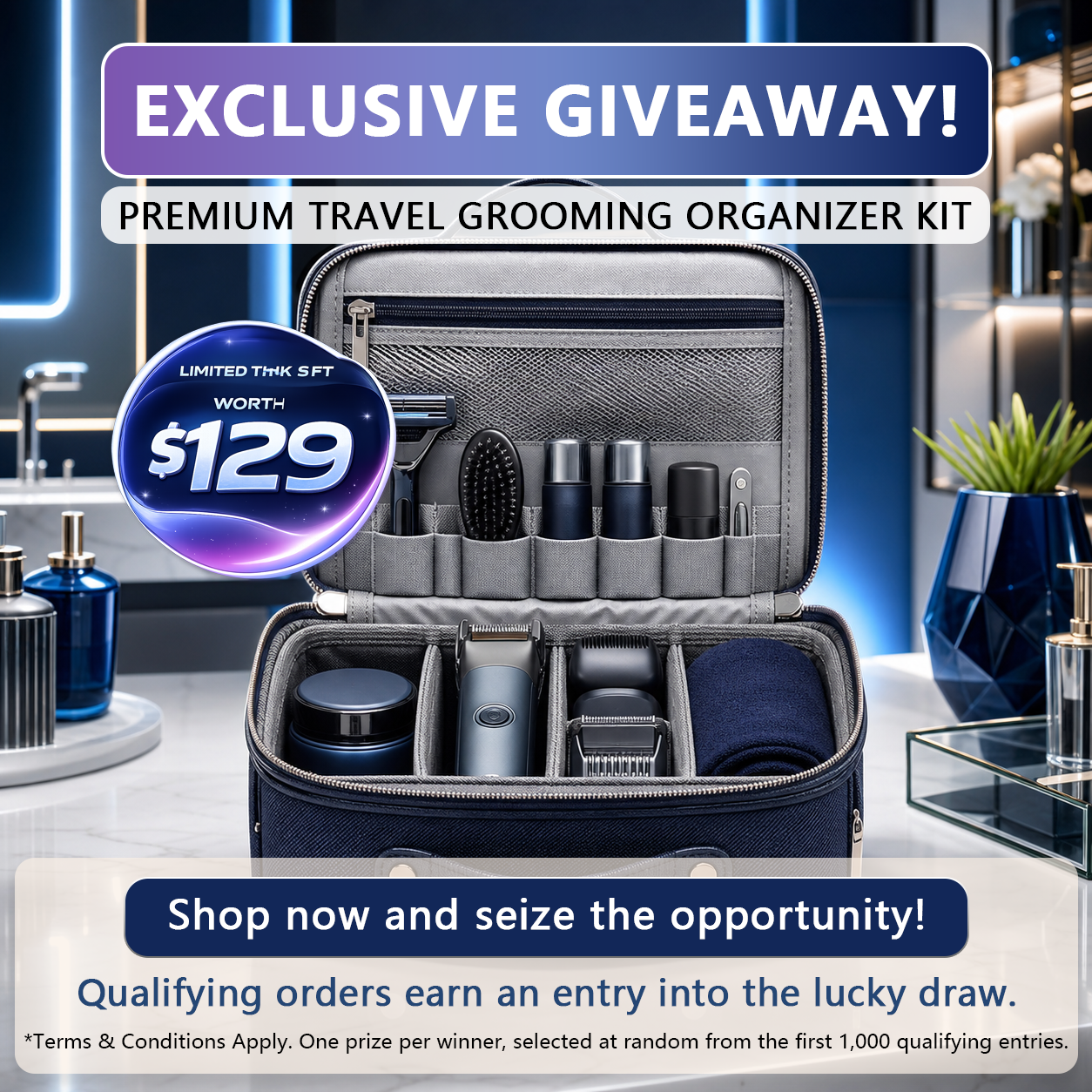 EasyTrim exclusive giveaway premium grooming organizer kit