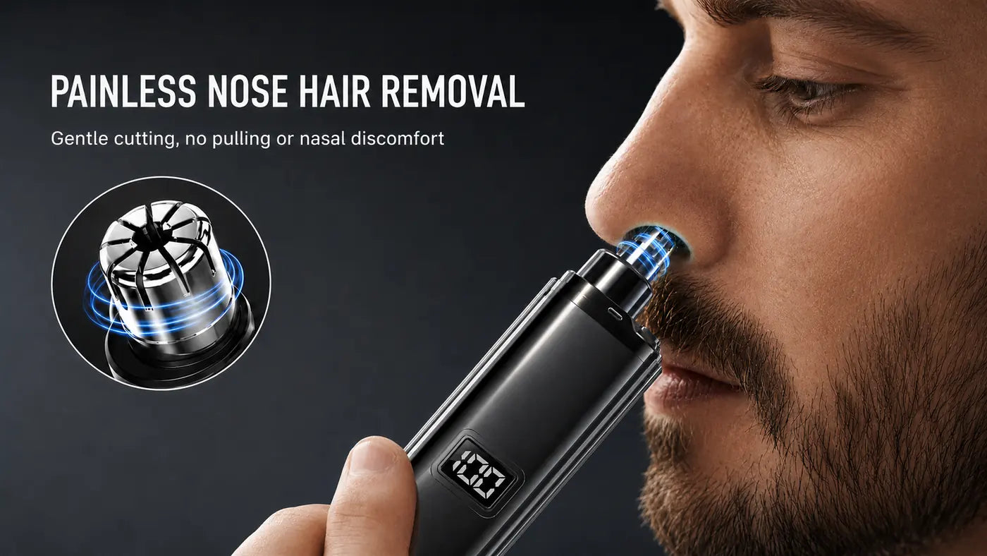 EasyTrim painless nose hair removal with gentle cutting