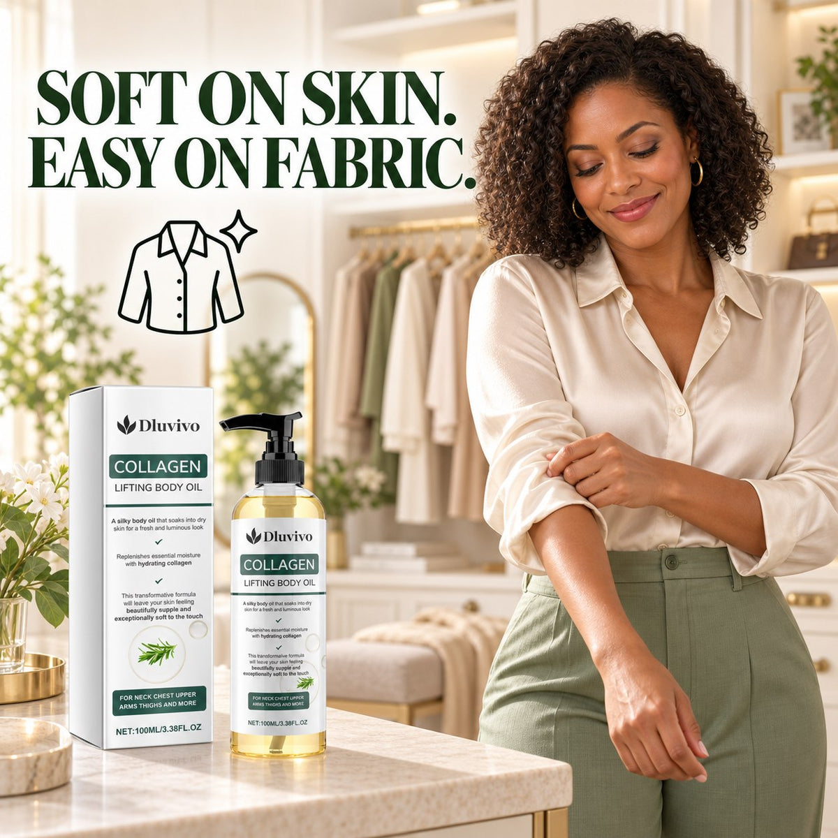 Dluvivo Collagen Firming Body Oil — Smoother, Nourished-Looking Skin