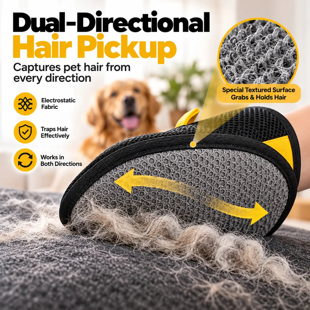 ✨Last Day 50% OFF - Pet hair remover Electrostatic gloves