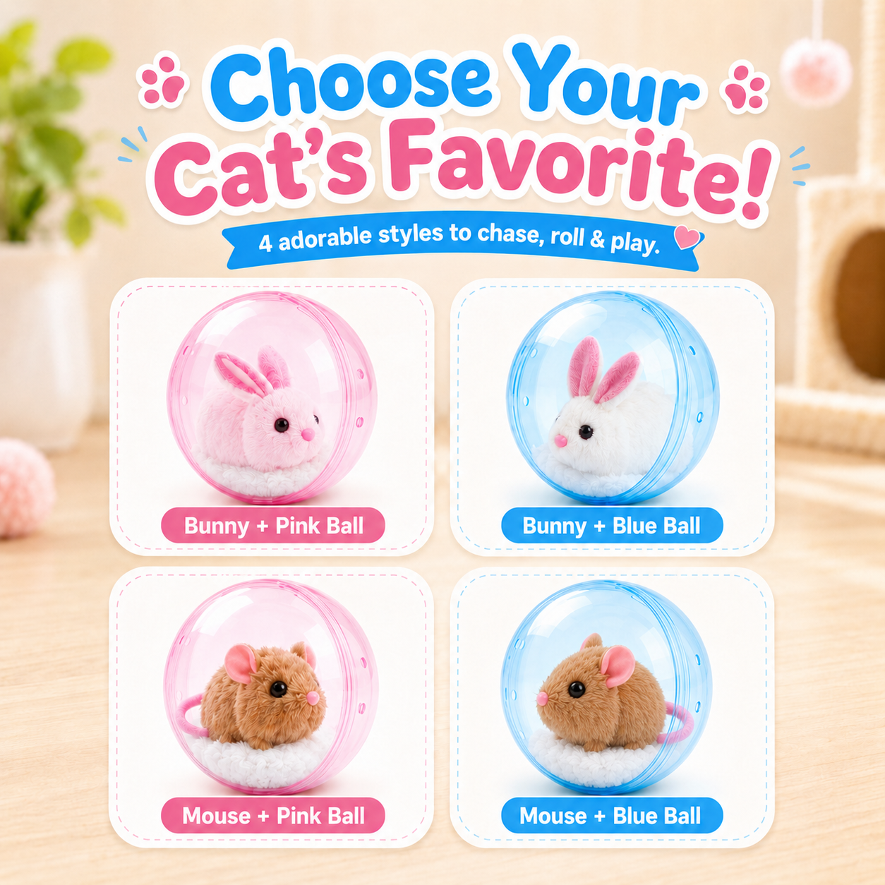 SELF-ROLLING® Cat Ball That Turns Bored CatsInto Play Mode