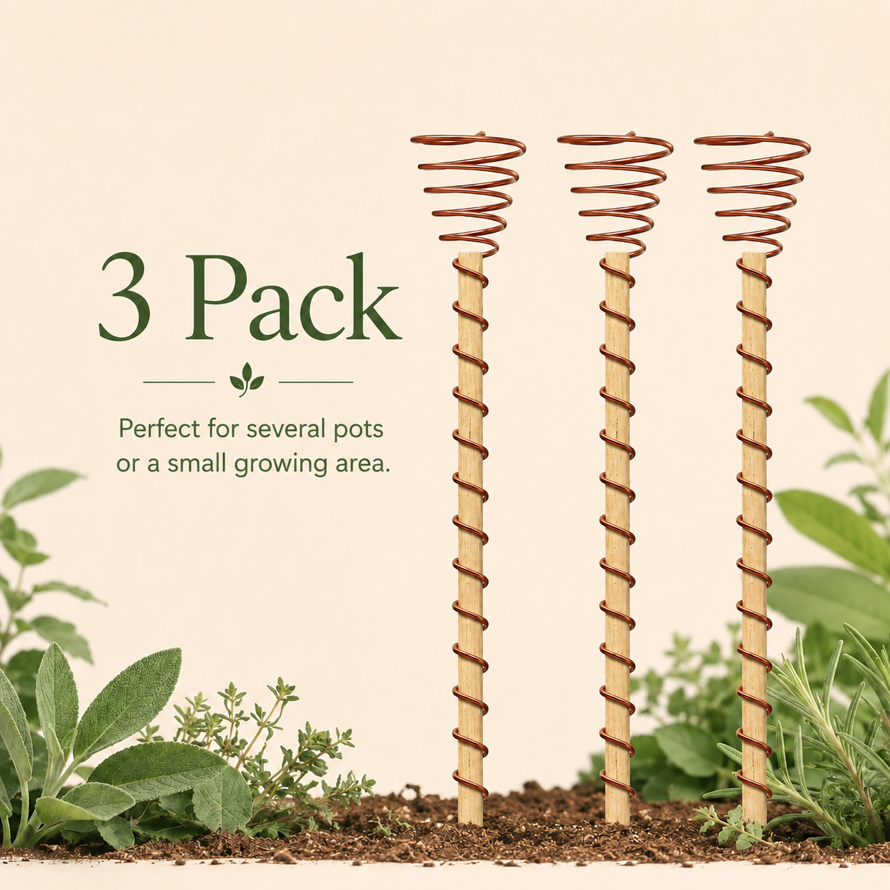 Copper Antenna Garden Stake