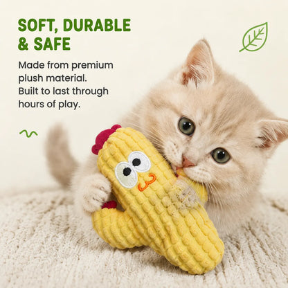 PAWSIBLE® 🌵 🐾 Organic Catnip Cactus Toys — 5-Pack for Indoor Cats