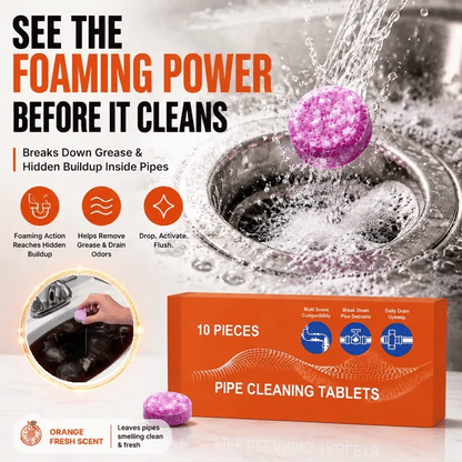 🔥 FINAL DAY 64% OFF-Dluvivo® Powerful Foaming Drain Cleaner for Kitchen & Bathroom