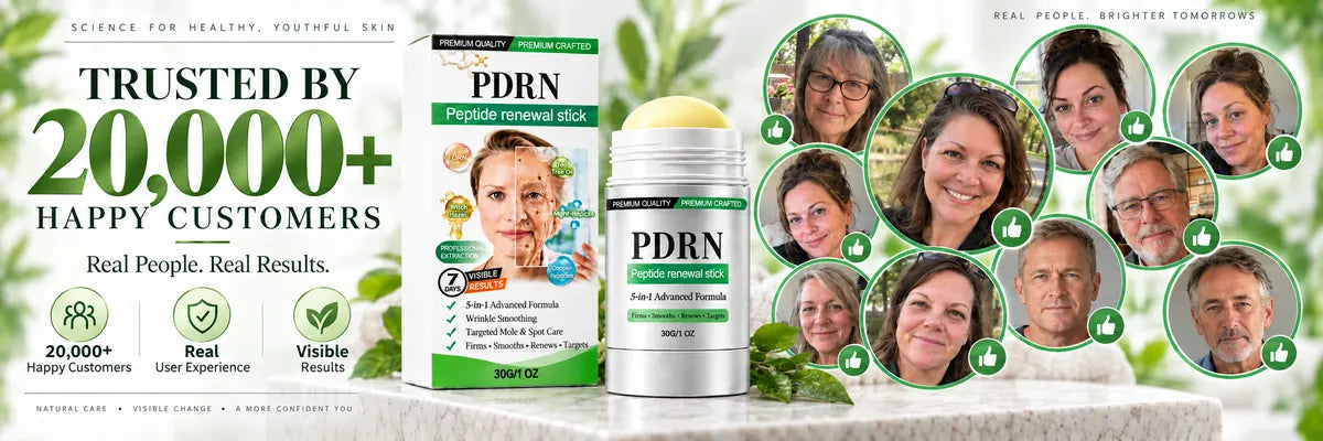 PDRN peptide renewal stick with customer community portraits