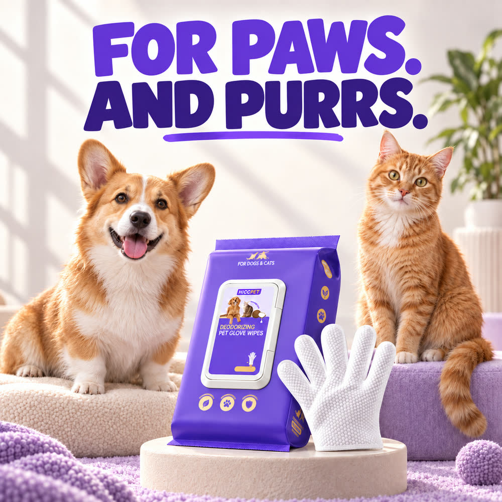 Skip the Bath — 5-Finger Pet Cleaning Wipes