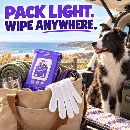 Skip the Bath — 5-Finger Pet Cleaning Wipes