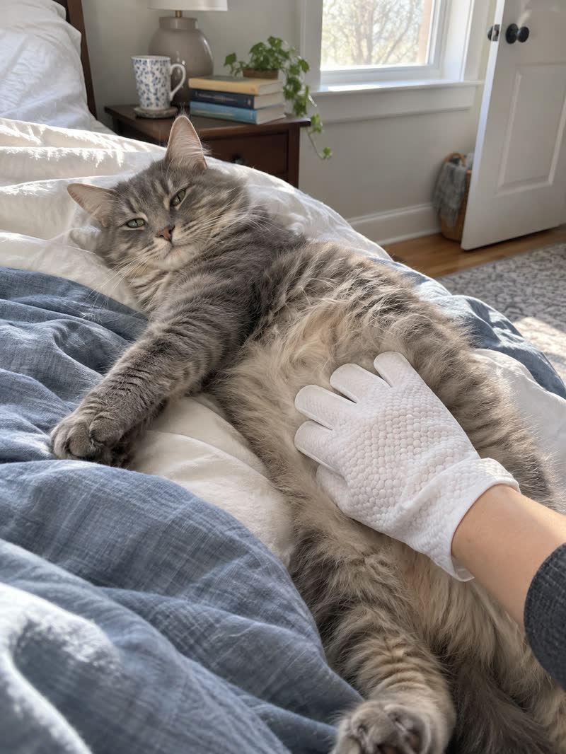 Customer using HICC PET glove wipes — review 07