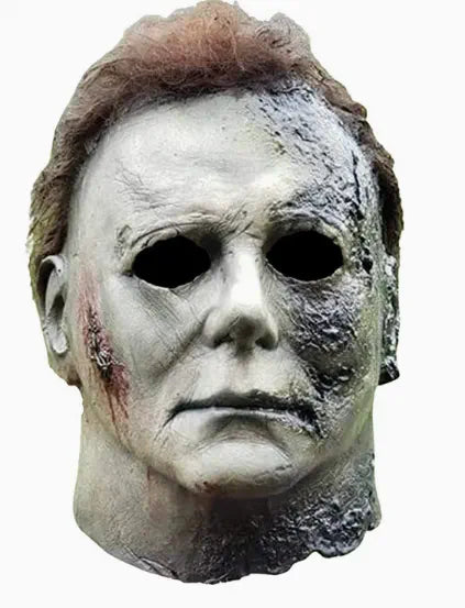 Authentic Halloween horror mask in a dark Halloween scene