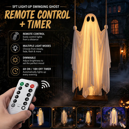BooDrift® 5FT Light-Up Swinging Ghost