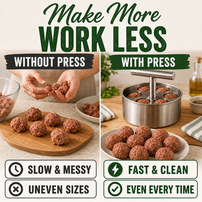 🔥 LAST DAY — 50% OFF — Manual Stainless Steel Meatball Maker