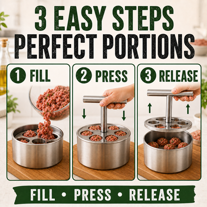 🔥 LAST DAY — 50% OFF — Manual Stainless Steel Meatball Maker