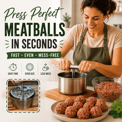 🔥 LAST DAY — 50% OFF — Manual Stainless Steel Meatball Maker