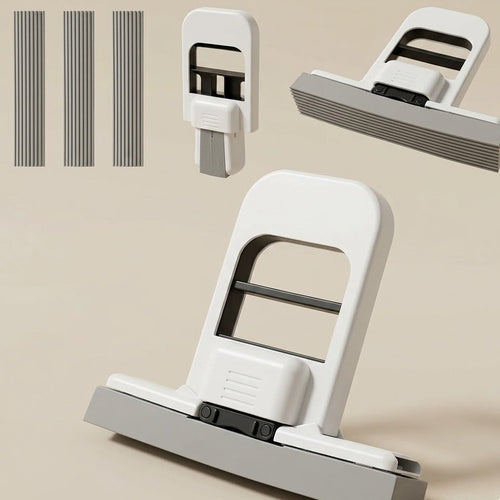 Shopoletcosh | The Minimalist Foldable Mini Mop: Hand-Free Squeeze Design for Effortless Multi-Surface Cleaning (Wet & Dry)