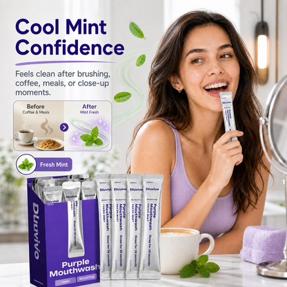 🔥 LAST CHANCE — UP TO 77% OFF — Dluvivo Purple Color-Correcting Mouthwash Sachets