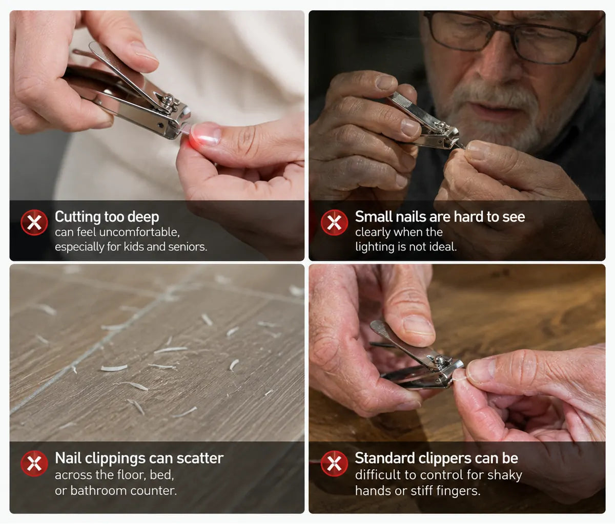 Common pain points of trimming nails with ordinary nail clippers
