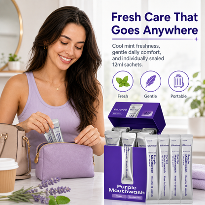 🔥 LAST CHANCE — UP TO 77% OFF — Dluvivo Purple Color-Correcting Mouthwash Sachets