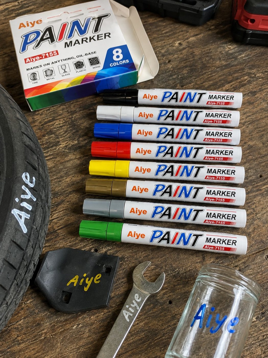 Placeholder eight color marker set