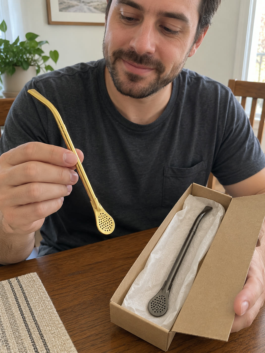 Verified customer opening the unbranded glasses package