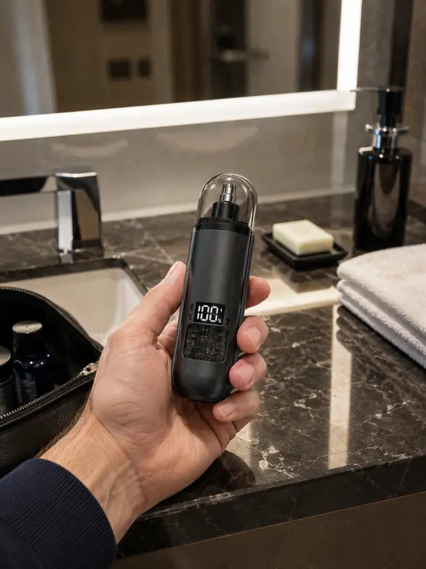 EasyTrim customer photo in a bathroom