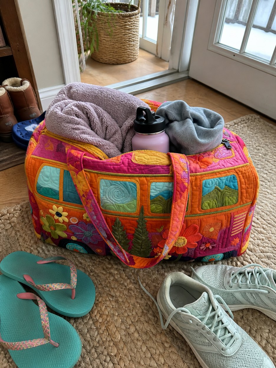 Kelly M. boho weekender packed for beach and gym days