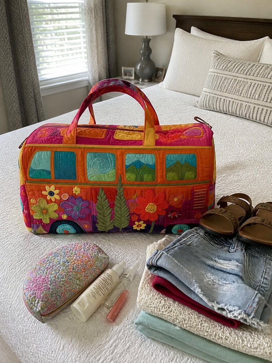 Lisa C. boho weekender packed for a weekend trip
