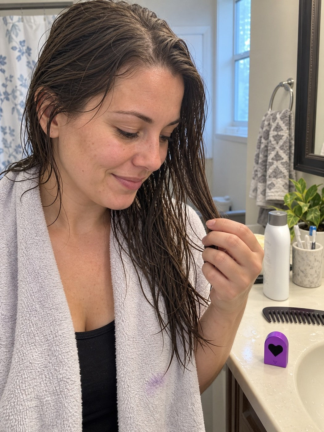 Customer review photo showing temporary color before washing out
