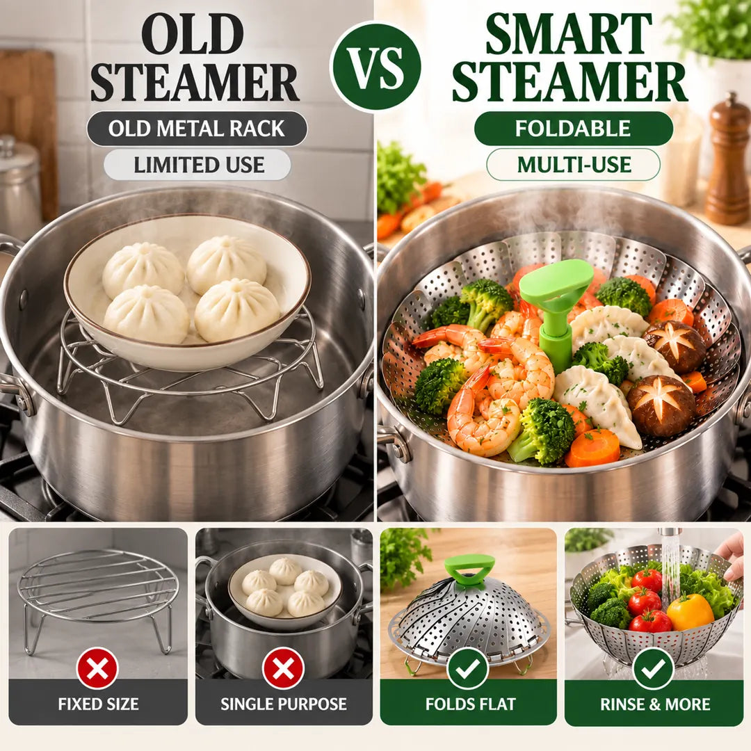 Old steamer versus smart foldable steamer comparison