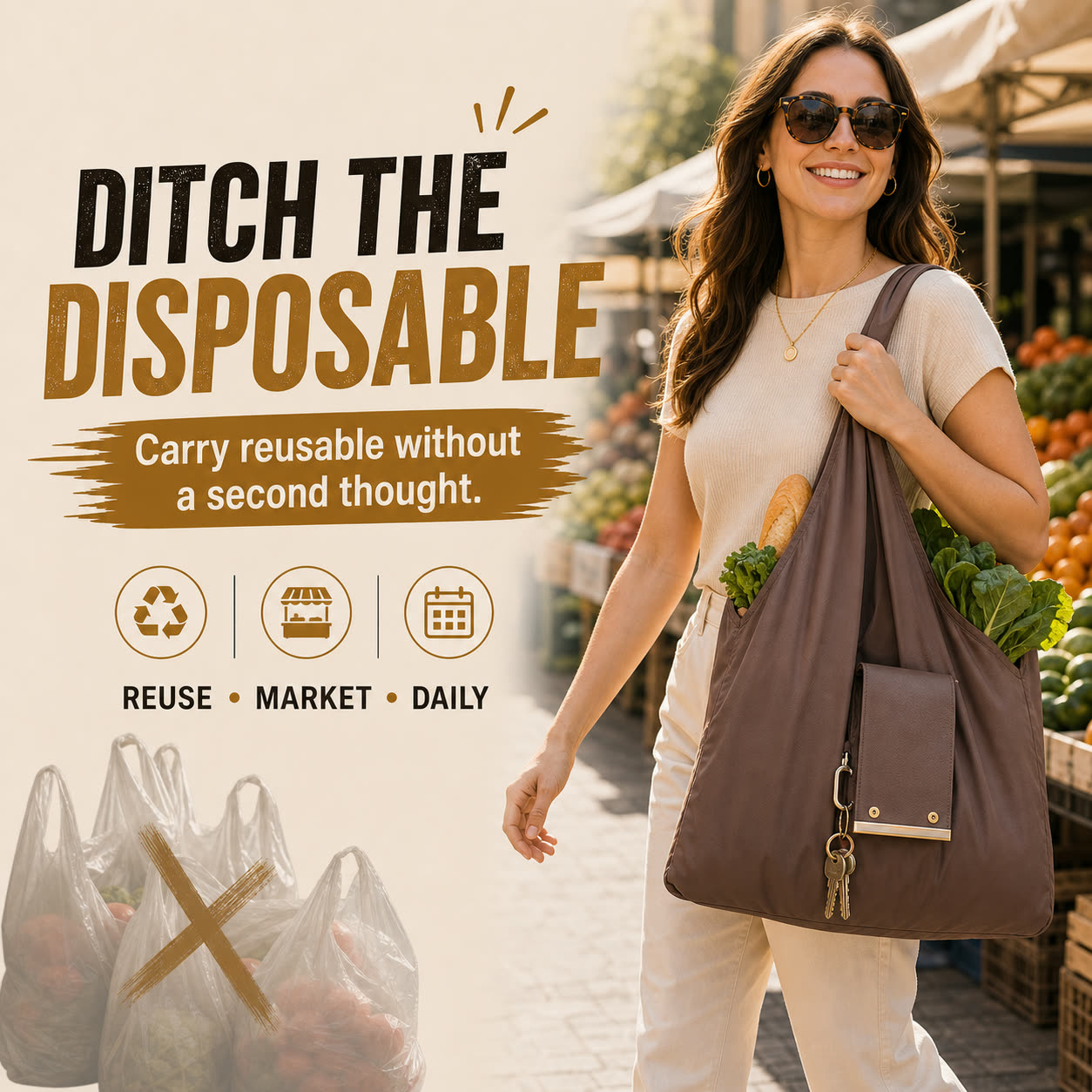 Baggkeys reusable bag alternative to disposable plastic