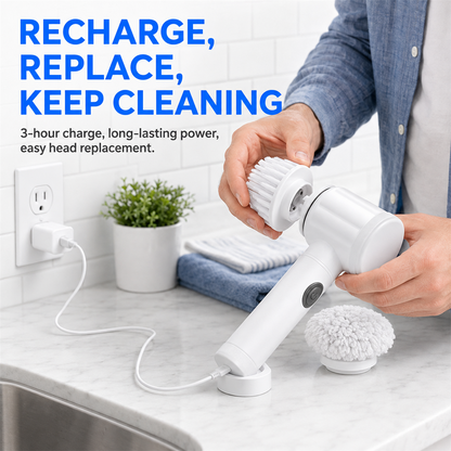 Vortiqo® 6-in-1 Cordless Electric Spin Scrubber（upsell）