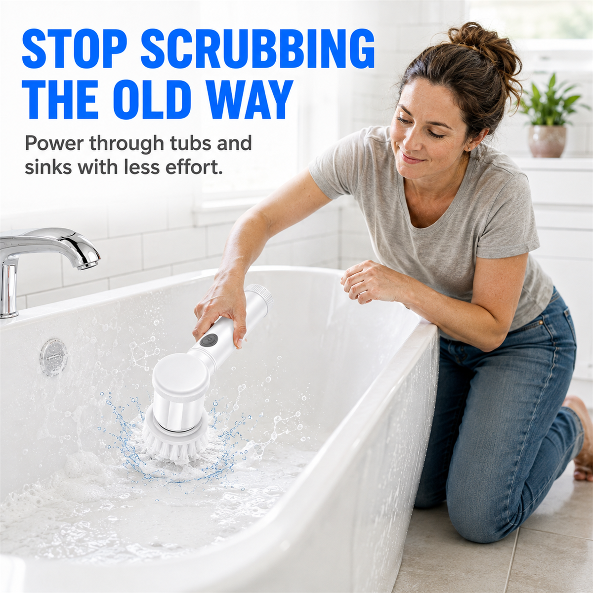 Vortiqo® 6-in-1 Cordless Electric Spin Scrubber（upsell）