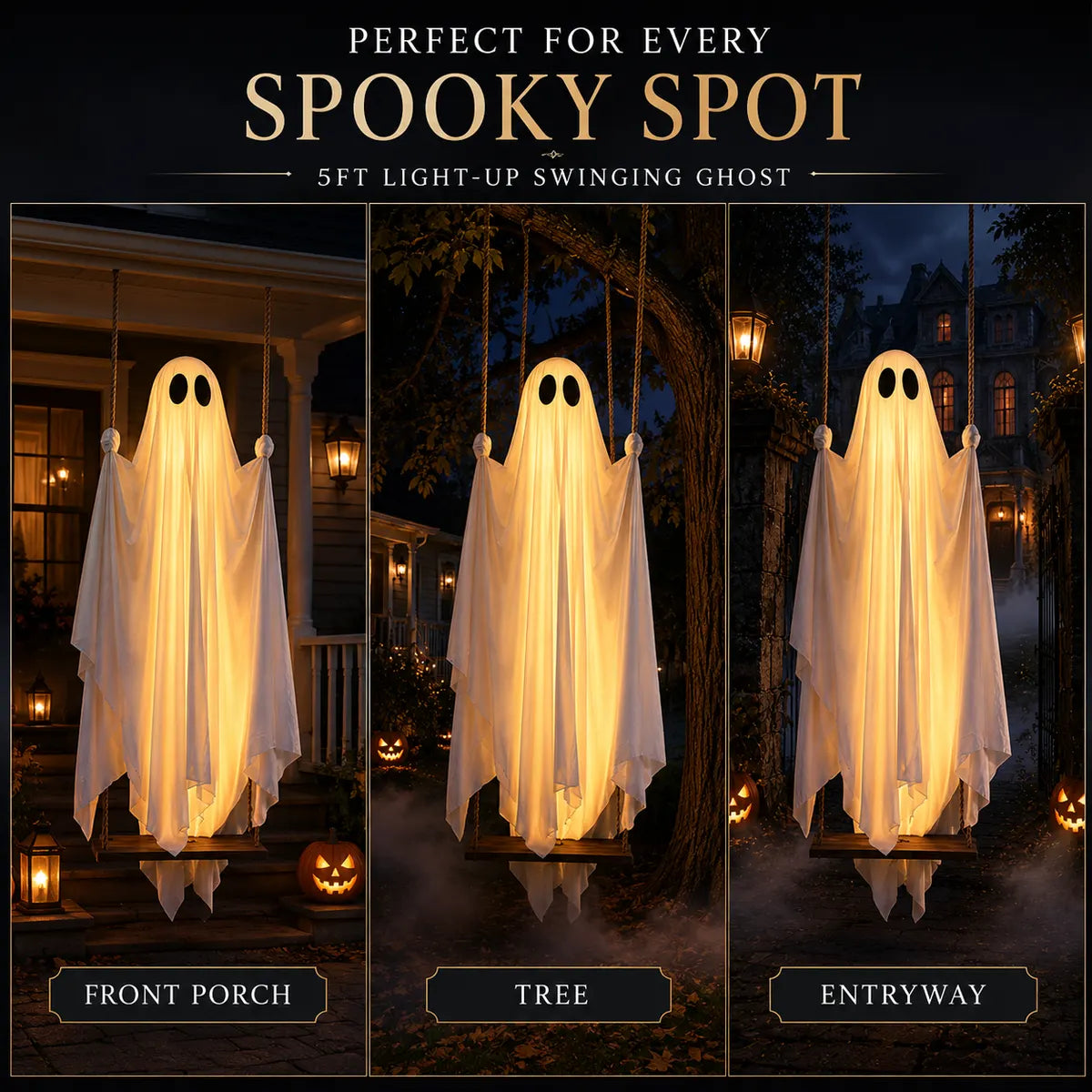 BooDrift® 5FT Light-Up Swinging Ghost