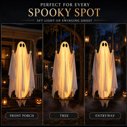 BooDrift® 5FT Light-Up Swinging Ghost