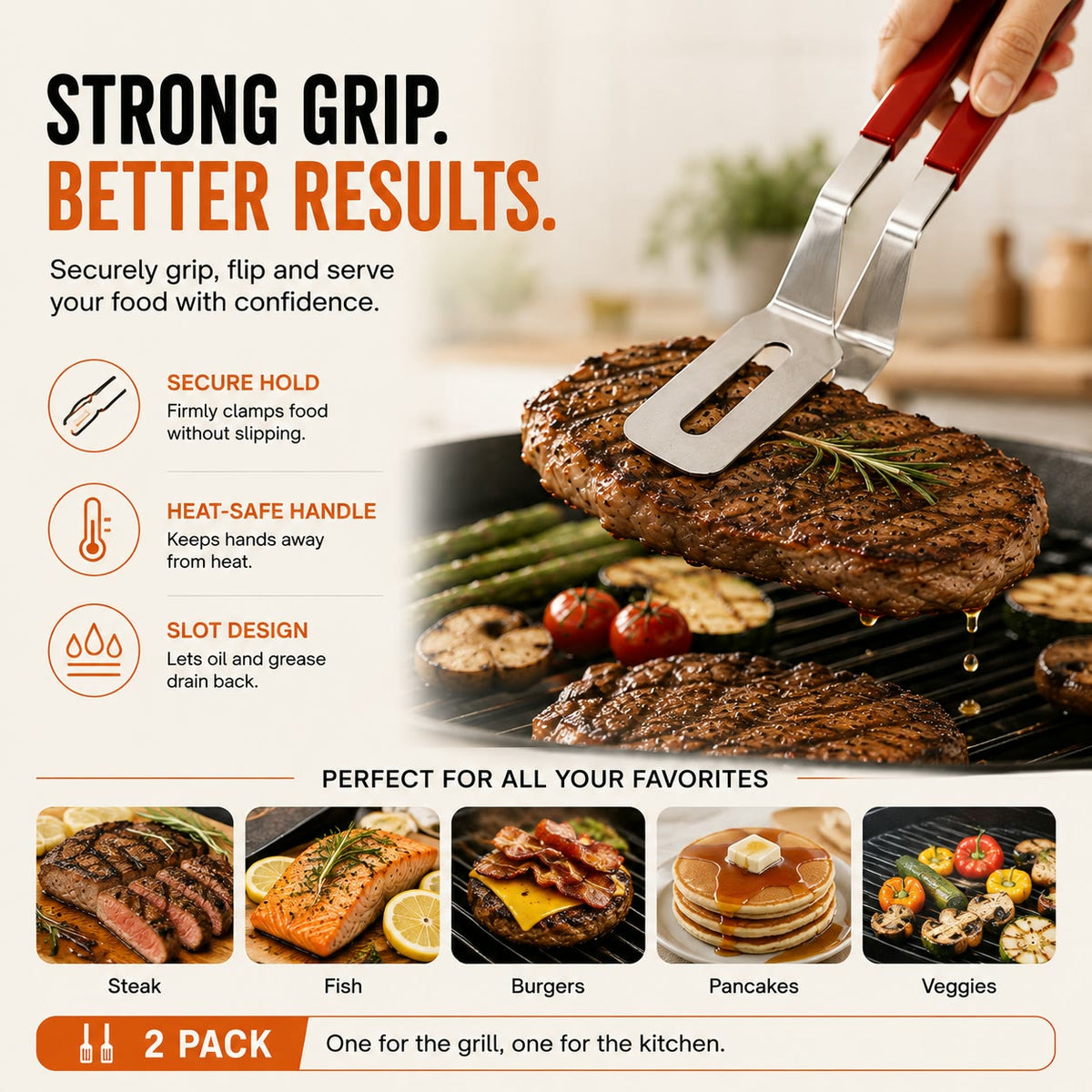 🔥 LIMITED-TIME 64% OFF — 2-in-1 Grill Clamp Spatula