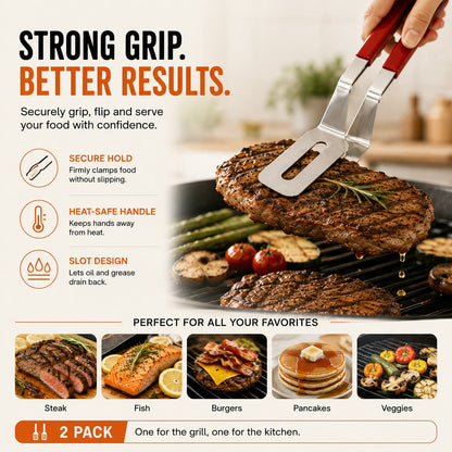🔥 LIMITED-TIME 64% OFF — 2-in-1 Grill Clamp Spatula