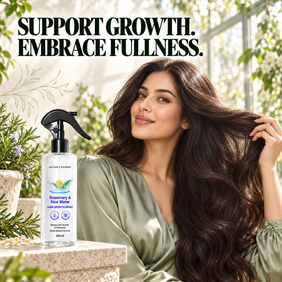 LIMITED-TIME 60% OFF – Refreshing Rosemary & Rice Water Hair & Scalp Spray