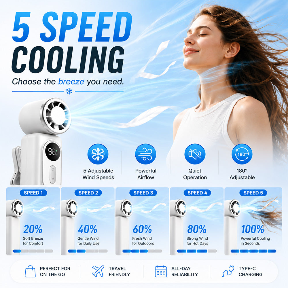 Dluvivo®Portable Clip-OnCooling FanHands
