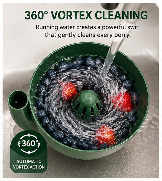 BerryVora® Swirl & Drain Washing Bowl