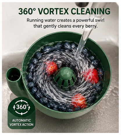 BerryVora® Swirl & Drain Washing Bowl