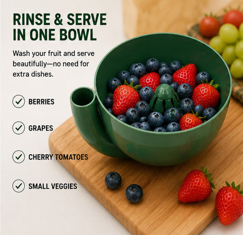 BerryVora® Swirl & Drain Washing Bowl