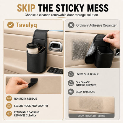 🚗 Tavelyq® Removable Nano Gel Car Door Storage Pocket & Cup Holder