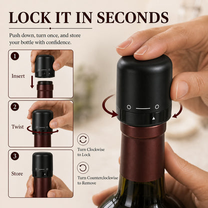 🔥 LAST DAY DEAL — 🍷 Premium Vacuum Wine Stopper – Keep Wine Fresh Longer with Airtight Seal