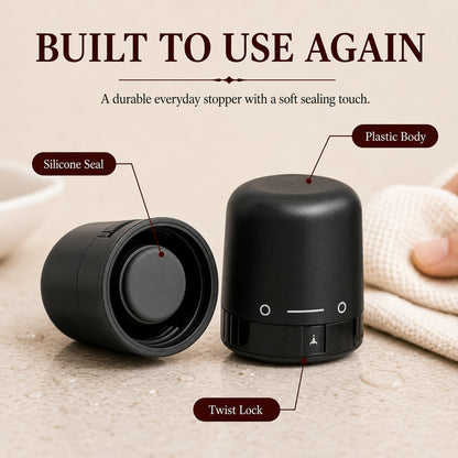 🔥 LAST DAY DEAL — 🍷 Premium Vacuum Wine Stopper – Keep Wine Fresh Longer with Airtight Seal