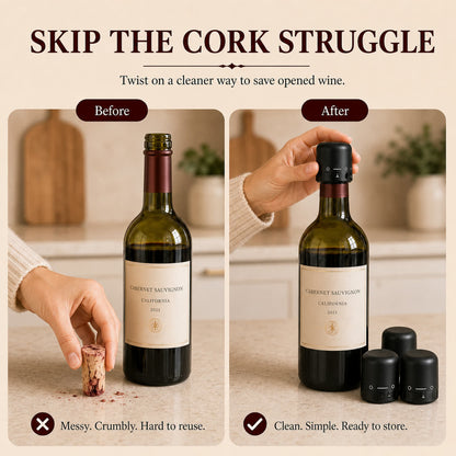 🔥 LAST DAY DEAL — 🍷 Premium Vacuum Wine Stopper – Keep Wine Fresh Longer with Airtight Seal