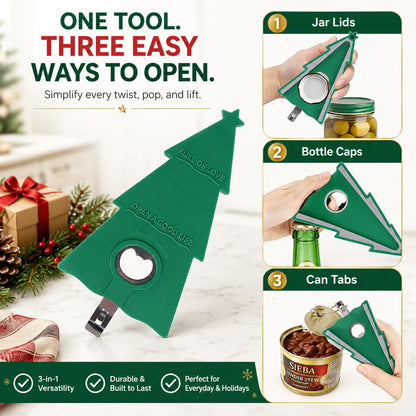 GripTree®-CHRISTMAS TREE Multi-Function Bottle & Can Opener
