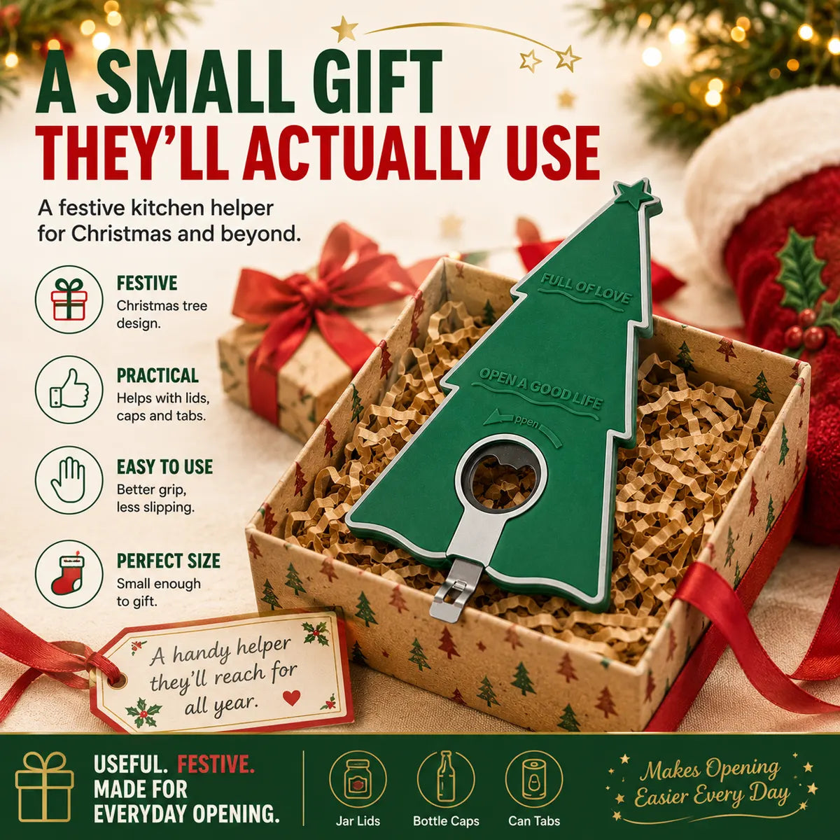 GripTree®-CHRISTMAS TREE Multi-Function Bottle & Can Opener
