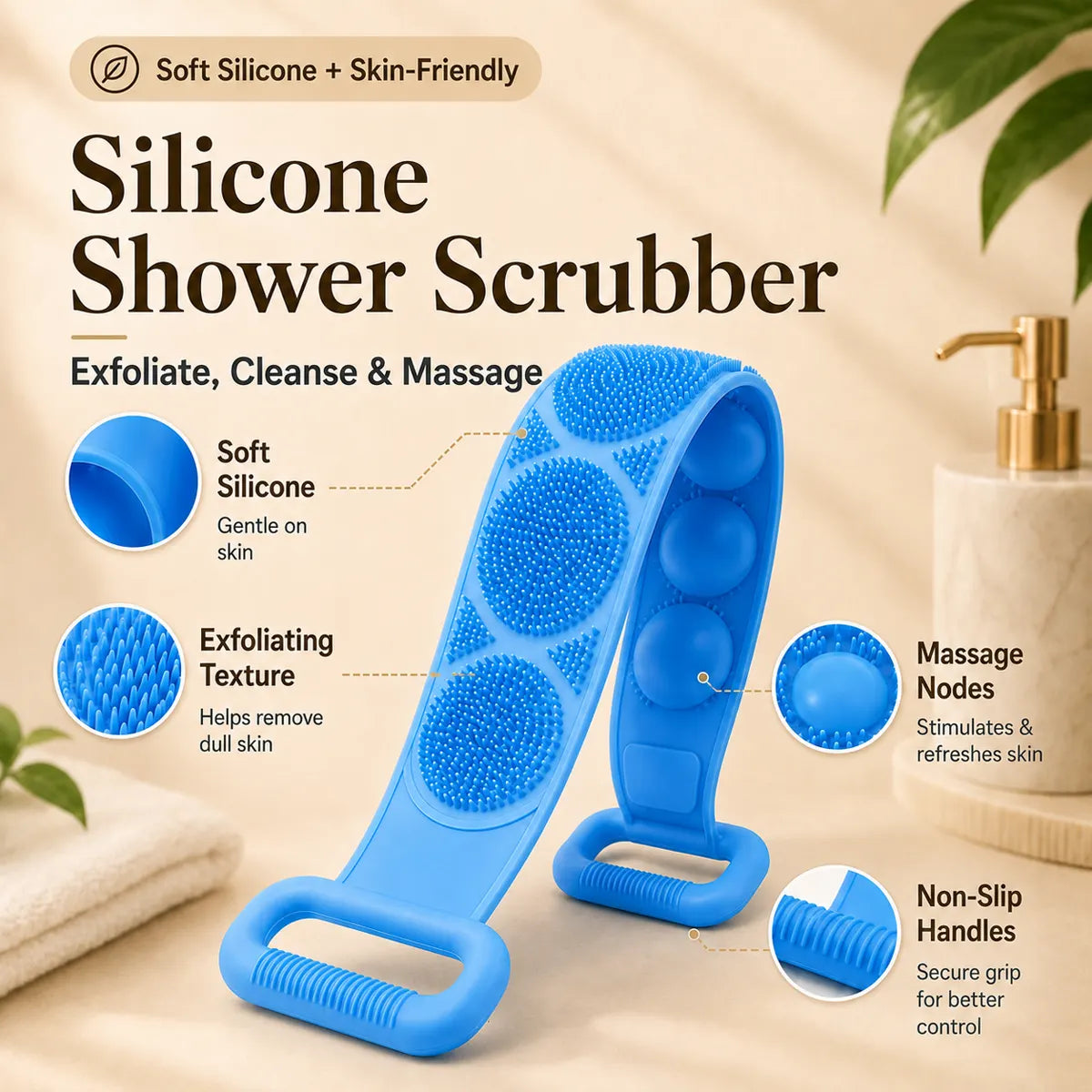 🔥Exclusive 70% OFF – Double-Sided Bath Brush – Limited-Time Deal